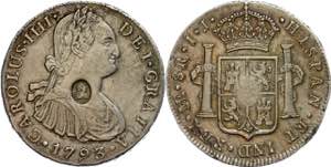 Grossbritannien 8 Reales, 1793, Lima, IJ, ... 