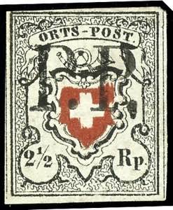 Schweiz 1850, 2 1/2 Rp. ... 