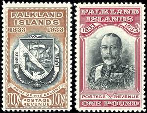 Falklandinseln 1933, Flaggenhissung 1/2 P. - ... 