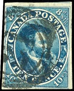 Kanada 10 P. blau, gewöhnliches Papier, ... 