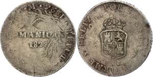 Philippinen 8 Reales, 1828, mit ... 