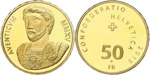 Schweiz 50 Franken, Gold, 2015, 2000 Jahre ... 