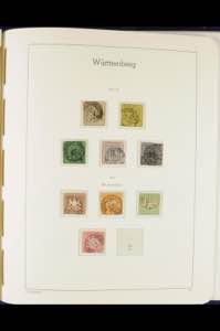 Württemberg 1851 - 1920, fast komplette, ... 