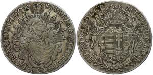 Ungarn 1/2 Taler, 1780, Maria Theresia, ... 