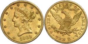 USA 10 Dollars, Gold, 1903, Liberty Head, ... 