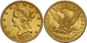 USA 10 Dollars, Gold, 1906, Liberty Head, ... 