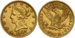 USA 10 Dollars, Gold, 1907, Liberty Head, ... 