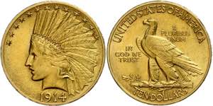 USA 10 Dollars, Gold, 1914, Philadelphia, ... 