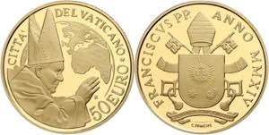 Vatikanstaat 50 Euro, Gold, 2014, ... 