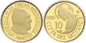 Vatikanstaat 10 Euro, Gold, 2016, die Taufe, ... 