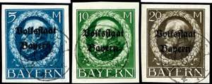 Bayern 3 Pfg bis 20 Mark und 35 Pfg sowie 75 ... 