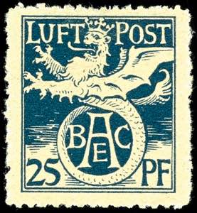 Bayern Luftpost 25 Pfg Flugpostmarke, ... 