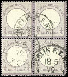 Deutsches Reich 1/4 Groschen grauviolett, ... 