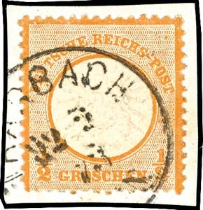 Deutsches Reich 1/2 Gr. orange, ... 