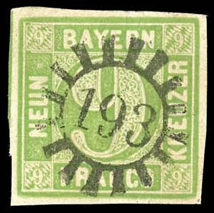 Bayern geschlossene Mühlradstempel 193 - ... 