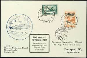 Zeppelinpost nach Sieger 1931, Landungsfahrt ... 