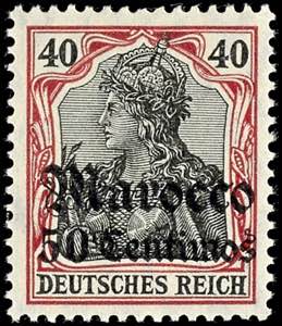Deutsche Post in Marokko 40 Pfennig Germania ... 