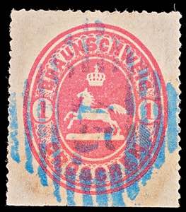 Braunschweig Nummernstempel 45 (blau) - ... 