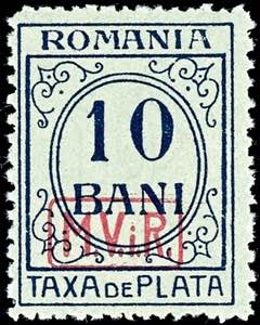 Rumänien Portomarken 5 und 10 B. mit ... 