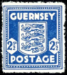 Guernsey 2 1/2 P in b-Farbe tadellos ... 