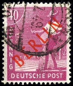 Berlin 40 Pfennig Rotaufdruck, ... 