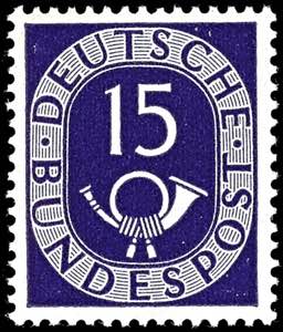 Bundesrepublik Deutschland 15 Pfg Posthorn, ... 