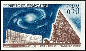 Frankreich 1963, 0,50 Fr. Radioteleskop von ... 