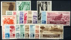 Italien 1934, 10 Cent - 4,50 Lire ... 