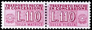 Italien Paketmarken Paketzustellmarken, ... 