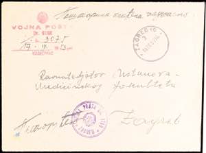 Jugoslawien 1953, markenloser Brief mit ... 