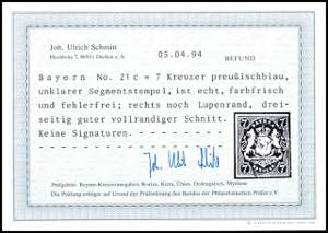 Bayern 7 Kr. preußischblau, ... 
