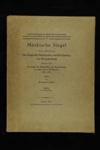 Bibliographien Bier, H., Märkische Siegel. ... 