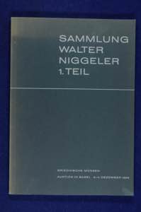 Auktionskataloge Sammlung Walter Niggeler ... 