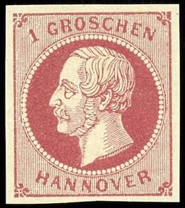 Hannover 1 Gr. König Georg V. rotkarmin, ... 