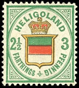 Helgoland 2 1/1 F./3 Pfg Wappen ... 