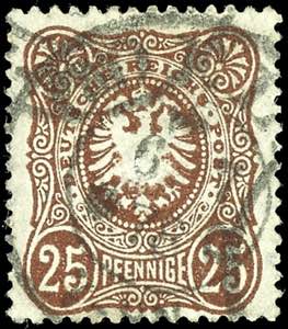 Deutsches Reich 25 Pfennige, dunkelsiena, ... 