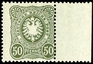 Deutsches Reich 50 Pfennig oliv, postfrisch, ... 