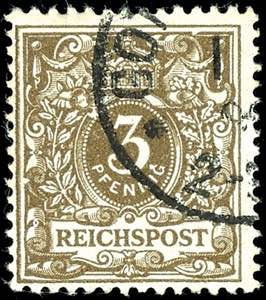 Deutsches Reich 3 Pfennig Krone/Adler braun, ... 