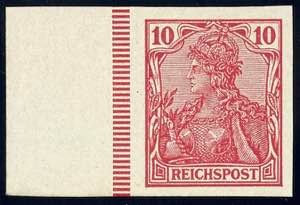 Deutsches Reich 10 Pfg Reichspost, Abart ... 