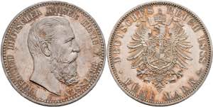 Preußen 5 Mark, 1888, Friedrich III., ... 