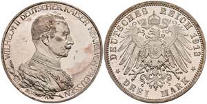 Preußen 3 Mark, 1913, Wilhelm II., ... 
