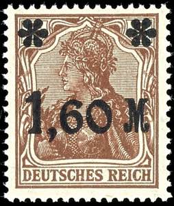 Deutsches Reich 1,60 M auf 5 Pf in b-Farbe ... 