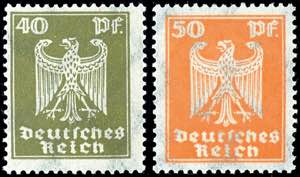 Deutsches Reich 3 Pfg bis 50 Pfg ... 