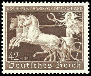 Deutsches Reich 42 + 108 Pfg Braunes Band, ... 