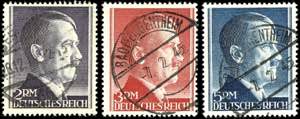 Deutsches Reich 1 - 5 RM Hitler-Markwerte, ... 
