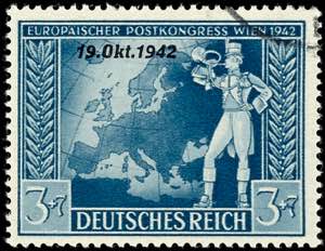 Deutsches Reich 3 Pfg Unterzeichnung des ... 