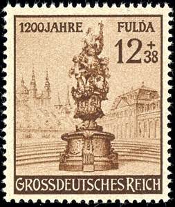 Deutsches Reich 12 Pfg Fulda, Plattenfehler ... 