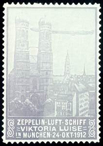 Halbamtliche Flugmarken 1912, Zeppelin ... 
