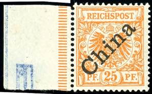 Deutsche Post in China 25 Pfennig ... 