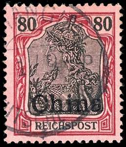 Deutsche Post in China 80 Pfennig Germania ... 